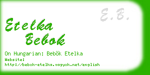 etelka bebok business card